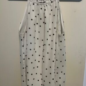 Banana Republic White and Black Polka Dot Top